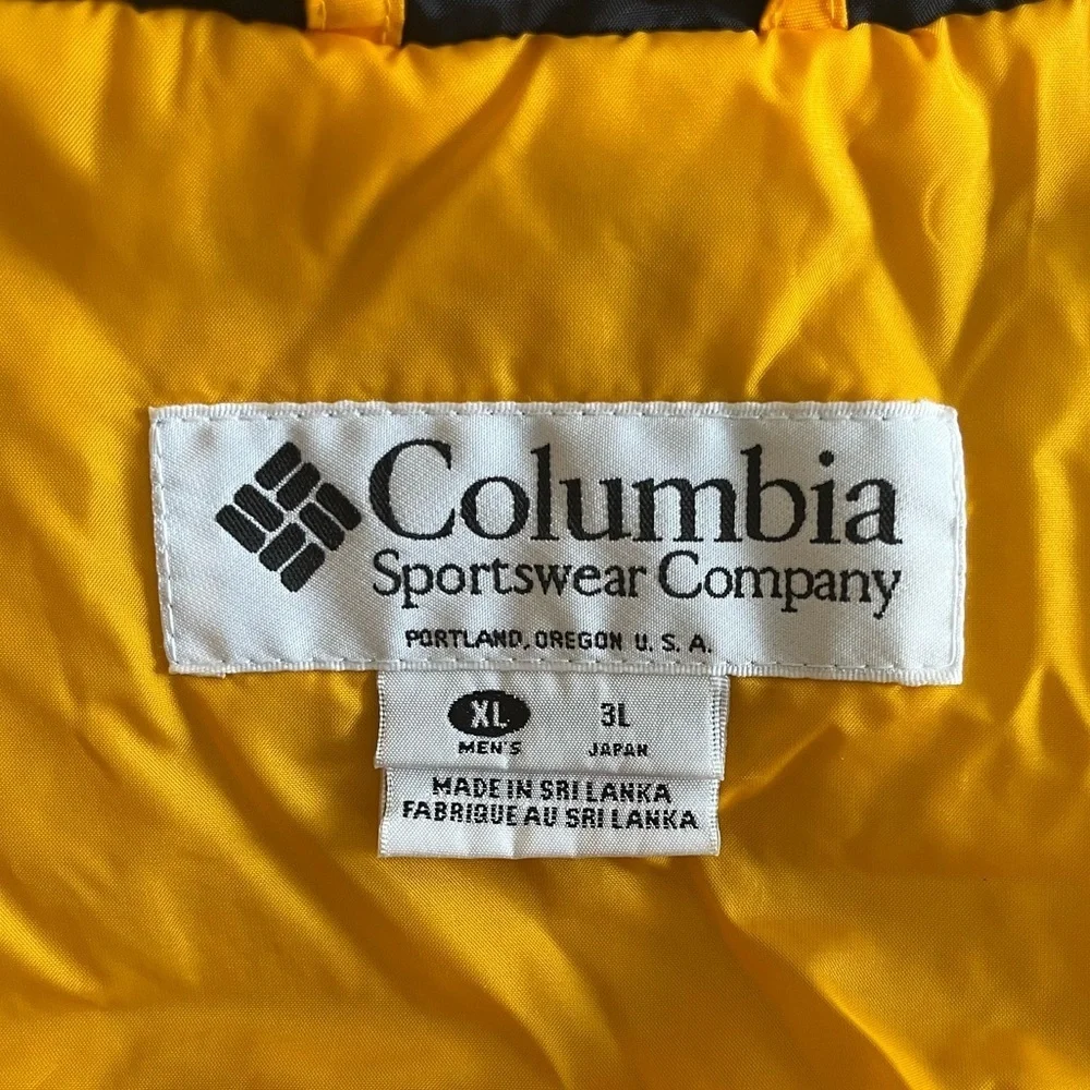 Columbia Yellow Blue Ski Jacket XL